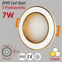 220 V 5W SMD LED SPOT BEYAZ+ ALTIN KASA 3 FONKSİYO 1